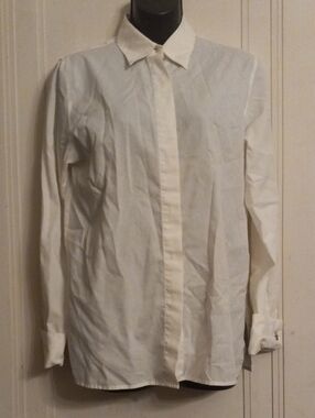 Foxcroft White Long-Sleeve Women's Dress Shirt
